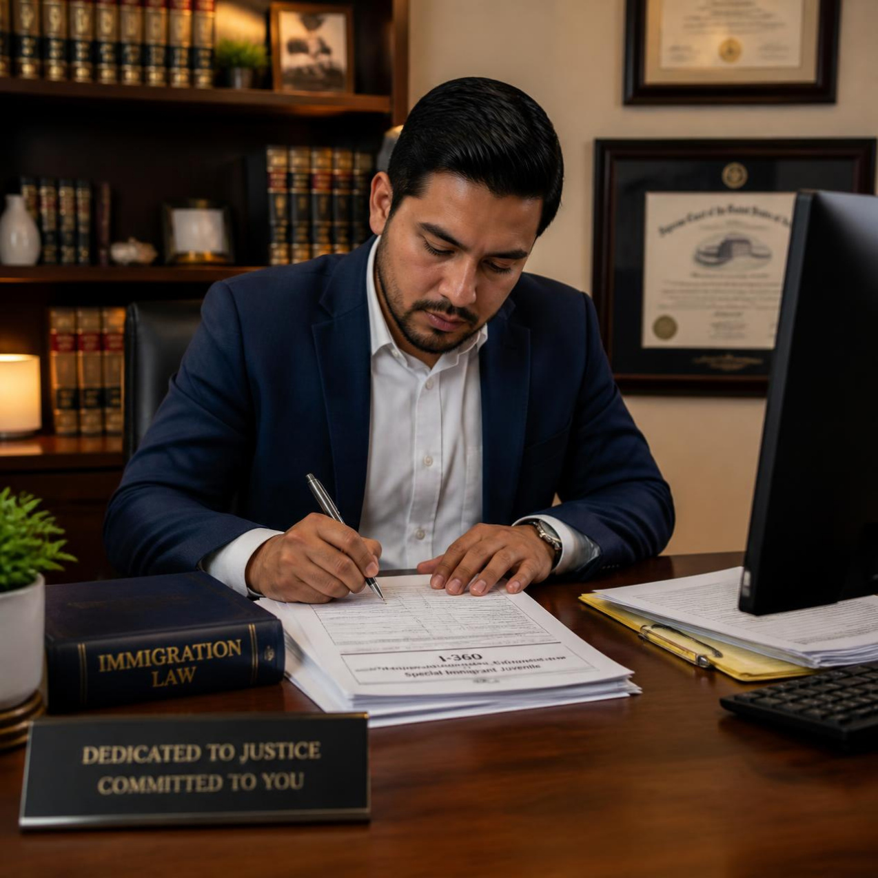 attorney filling out forms